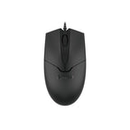 A4Tech OP-550S Wired Silent Mouse | USB, Silent Click, Teflon Feet, Ergonomic Design, Black