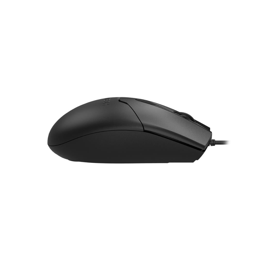 A4Tech OP-550S Wired Silent Mouse | USB, Silent Click, Teflon Feet, Ergonomic Design, Black