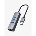 CABLETIME CB55G | USB 3.0 3-Port Hub with Gigabit Ethernet Adapter