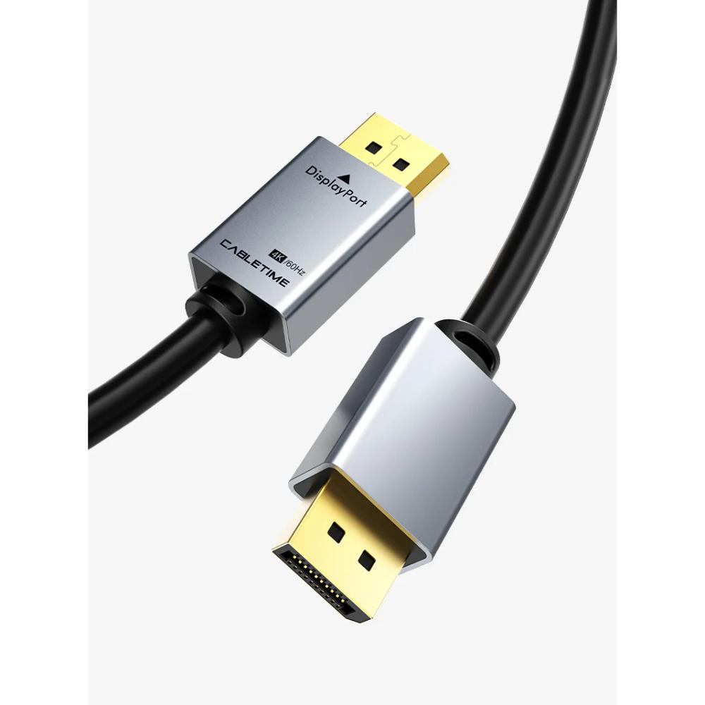 CABLETIME CD20H DisplayPort 1.2 Cable | 4K 60Hz Ultra HD | High-Performance DP to DP Cable