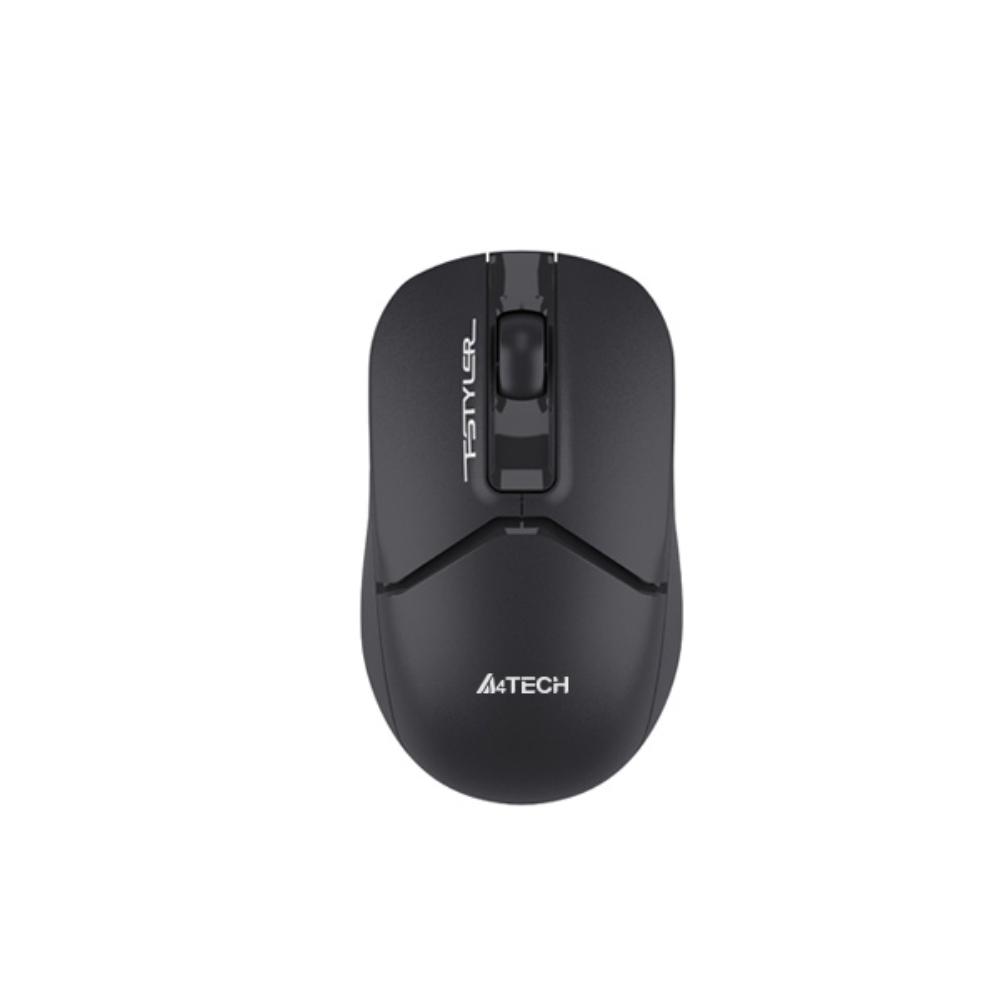 A4Tech FG12S Wireless Silent Click Mouse | 2.4GHz USB, 1200 DPI, Ergonomic Design, Black