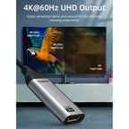 CABLETIME CP10B USB-C to HDMI Adapter | 4K 60Hz UHD Video | USB-C 3.1 to HDMI 2.0 | Aluminum Braided Cable | Plug & Play