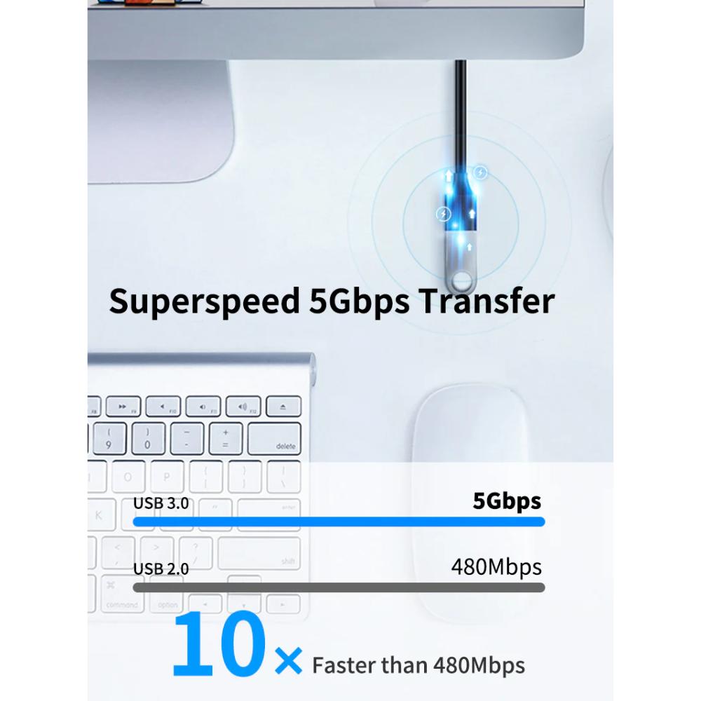 CABLETIME CA11L USB 3.0 A Male to Female Extension Cable | 5Gbps High-Speed USB Extender