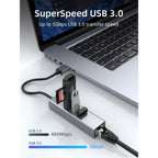 CABLETIME CB55G | USB 3.0 3-Port Hub with Gigabit Ethernet Adapter