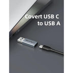 CABLETIME CP77G | USB 3.0 A Male to USB-C Female OTG Adapter | 5Gbps Data Transfer
