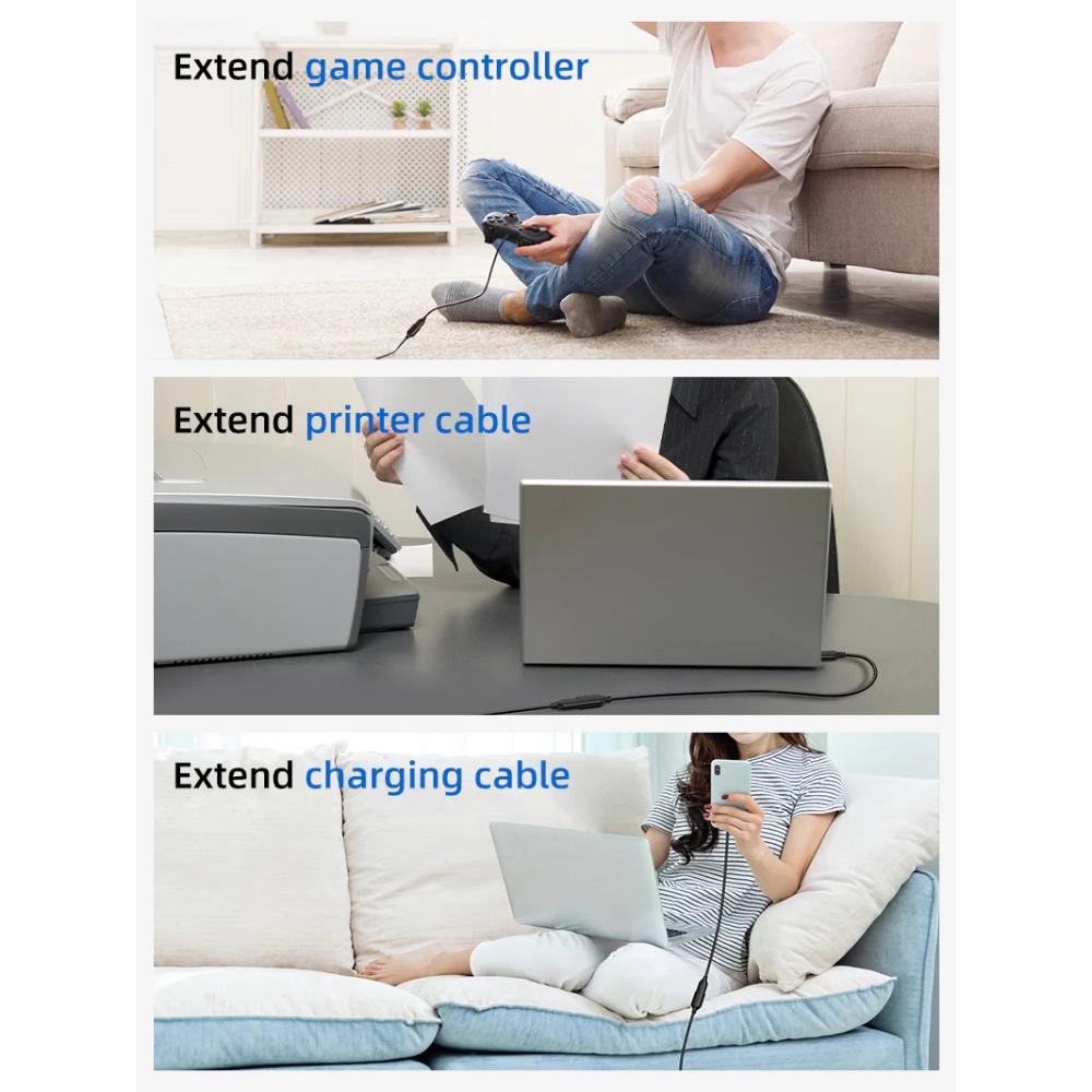CABLETIME CA11L USB 3.0 A Male to Female Extension Cable | 5Gbps High-Speed USB Extender
