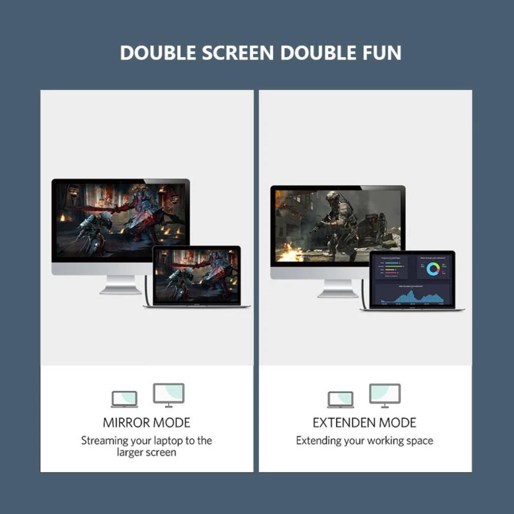 CABLETIME CD30K DisplayPort to HDMI Cable | 4K 60Hz UHD | DP to HDMI Converter Cable (1.8M)
