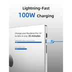 CABLETIME CUP1H 100W USB C to USB C Fast Charger Cable Braided for iPhone