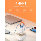 CABLETIME 150W 4-Port GaN USB-C Wall Charger (G150W)