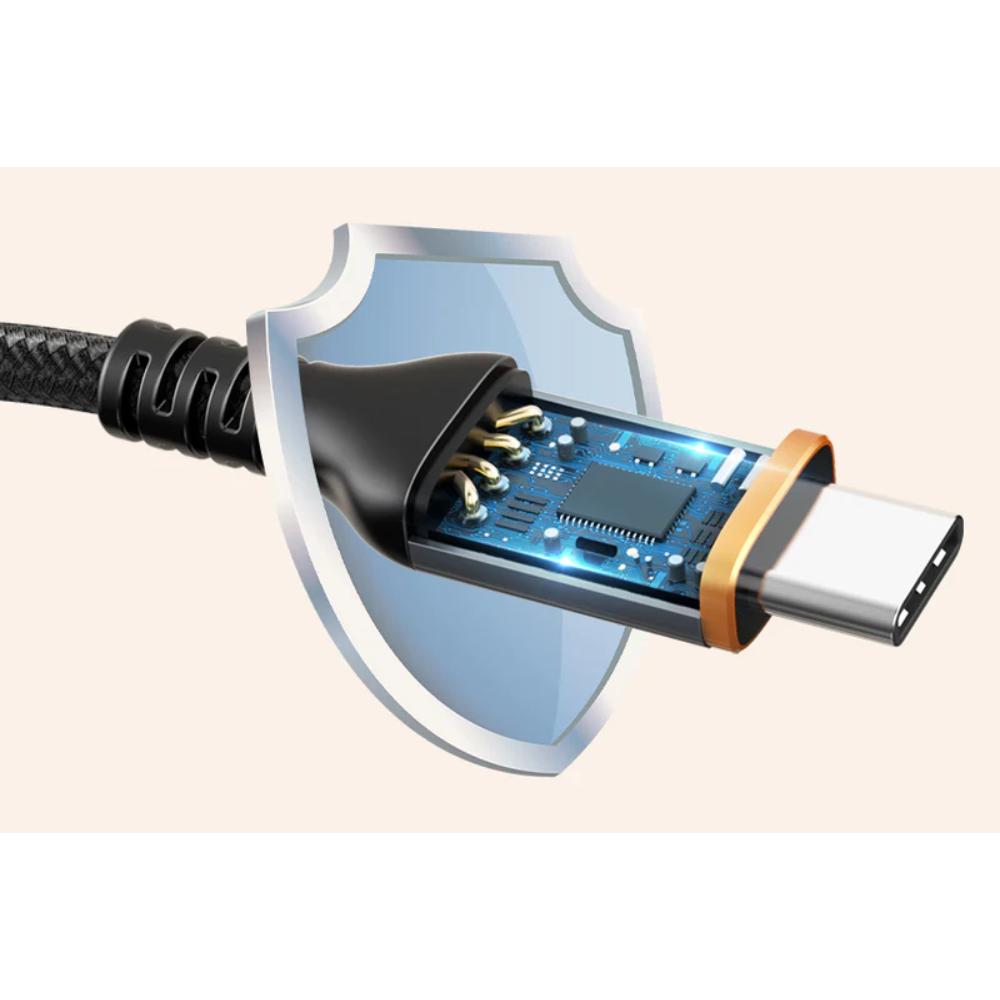 CABLETIME CA50H 5A USB-A to USB-C Fast Charging Cable | QC 4.0 High-Speed Braided Cable