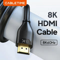 CABLETIME CH12 HDMI 2.1 Cable | 8K@60Hz, 4K@120Hz, 48Gbps, Gold-Plated, 1M/5M