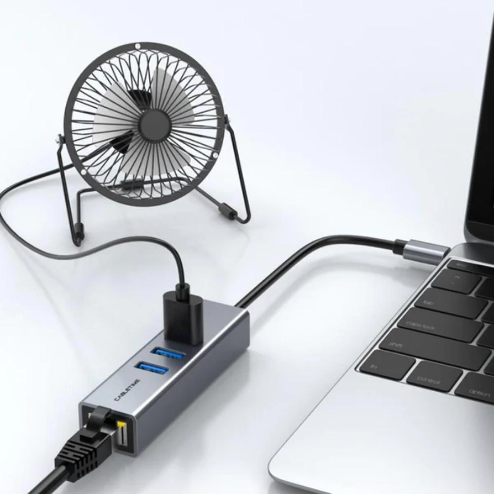 CABLETIME CB54G | CABLETIME USB-C 3-Port Hub with Gigabit Ethernet