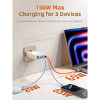 CABLETIME 150W 4-Port GaN USB-C Wall Charger (G150W)