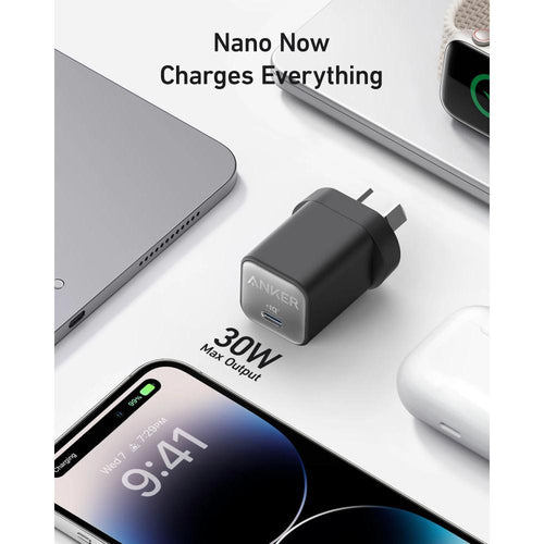 A2147- Anker 511 Charger (Nano 3, 30W) GaN Fast Charger | USB-C Power Delivery Adapter