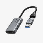 CABLETIME CB65G USB A+C to HDMI Video Capture Card | 1080P60Hz Output | 4K Input | Dual USB Interface | Aluminum Alloy Shell