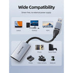 CABLETIME CB65G USB A+C to HDMI Video Capture Card | 1080P60Hz Output | 4K Input | Dual USB Interface | Aluminum Alloy Shell