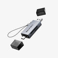 CABLETIME CD40G USB-C & USB-A SD/TF Card Reader | Dual Interface | 104MB/s High-Speed Data Transfer | Aluminum Alloy Shell