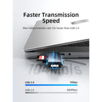 CABLETIME CD40G USB-C & USB-A SD/TF Card Reader | Dual Interface | 104MB/s High-Speed Data Transfer | Aluminum Alloy Shell