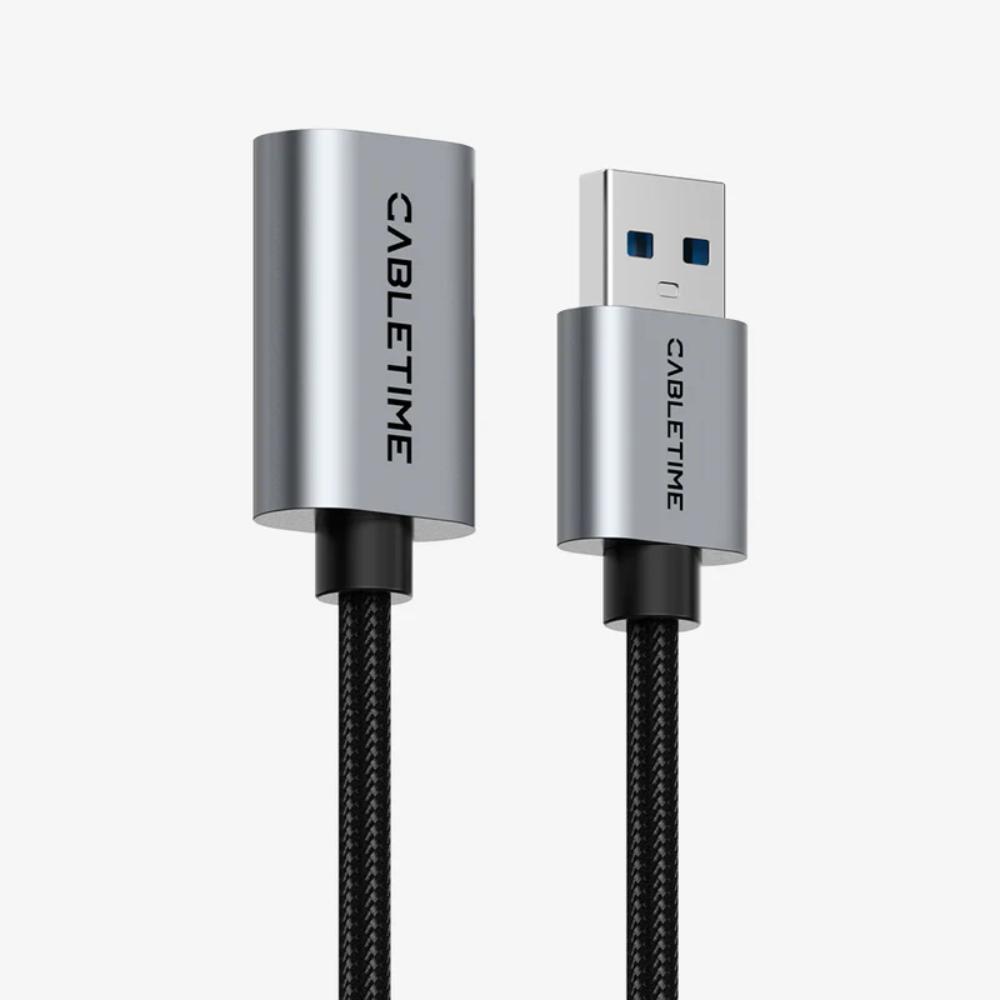 CABLETIME CA17 USB 3.0 A Male to Female Extension Cable | 5Gbps High-Speed Braided USB Extender