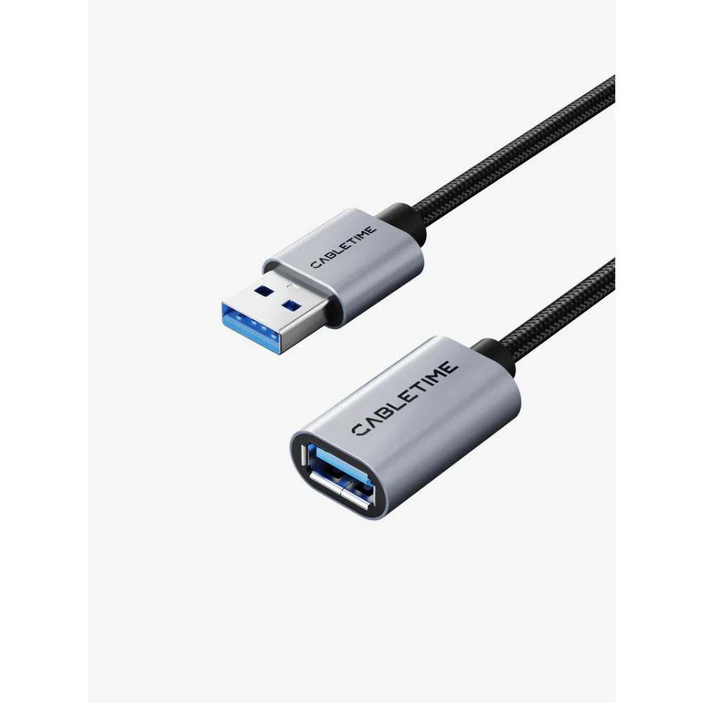 CABLETIME CA17 USB 3.0 A Male to Female Extension Cable | 5Gbps High-Speed Braided USB Extender