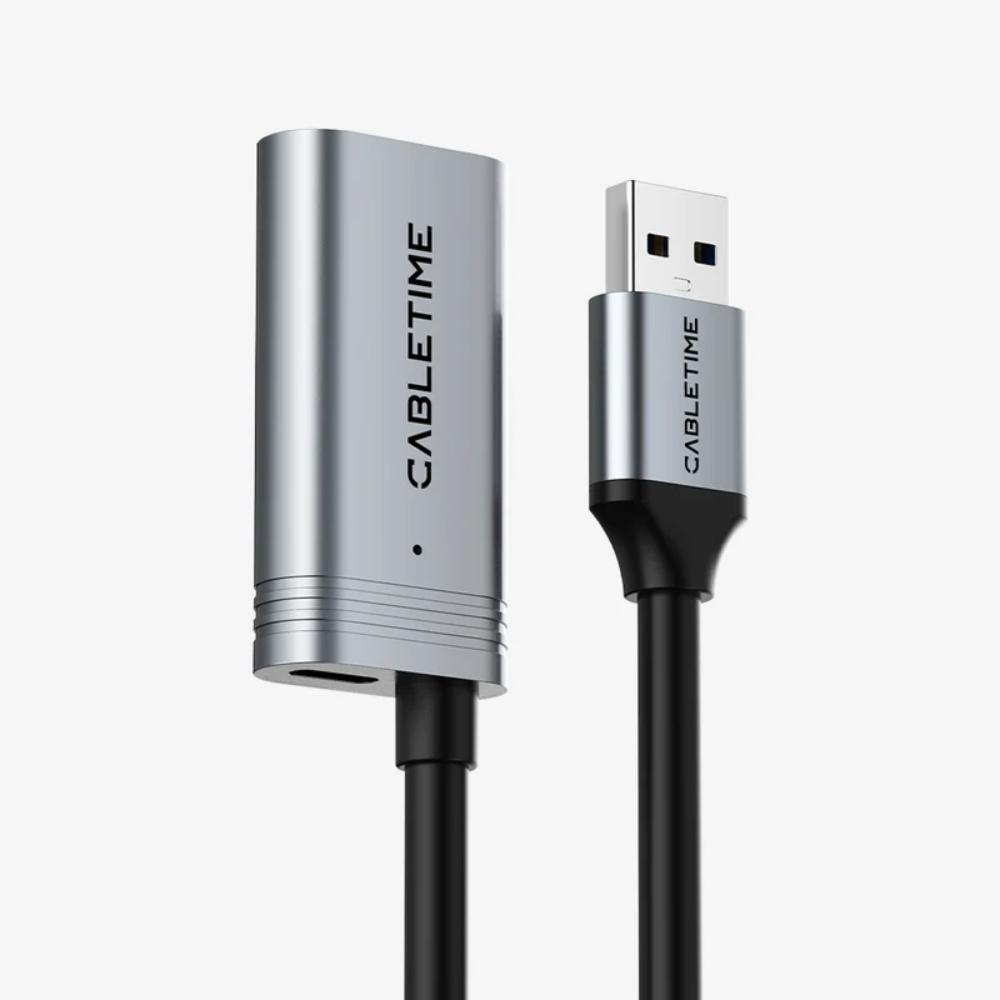 CABLETIME CA18P USB 3.0 Active Extension Cable | 5Gbps High-Speed | Signal Booster