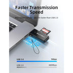 CABLETIME CD41G | USB 3.0 A to SD Card Reader | Dual Slot | 5Gbps High-Speed