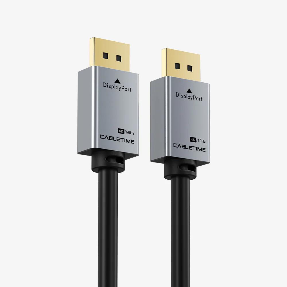 CABLETIME CD20H DisplayPort 1.2 Cable | 4K 60Hz Ultra HD | High-Performance DP to DP Cable