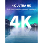 CABLETIME CB41G | USB Type-C to HDMI + VGA Adapter – 4-in-1 Hub with 100W Power Delivery