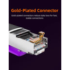 CABLETIME CN80 | Cat 8 Patch Cable, 40Gbps, Double Shielded, RJ45, 2000MHz, 1m / 3m / 5m