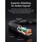 CABLETIME CN80 | Cat 8 Patch Cable, 40Gbps, Double Shielded, RJ45, 2000MHz, 1m / 3m / 5m