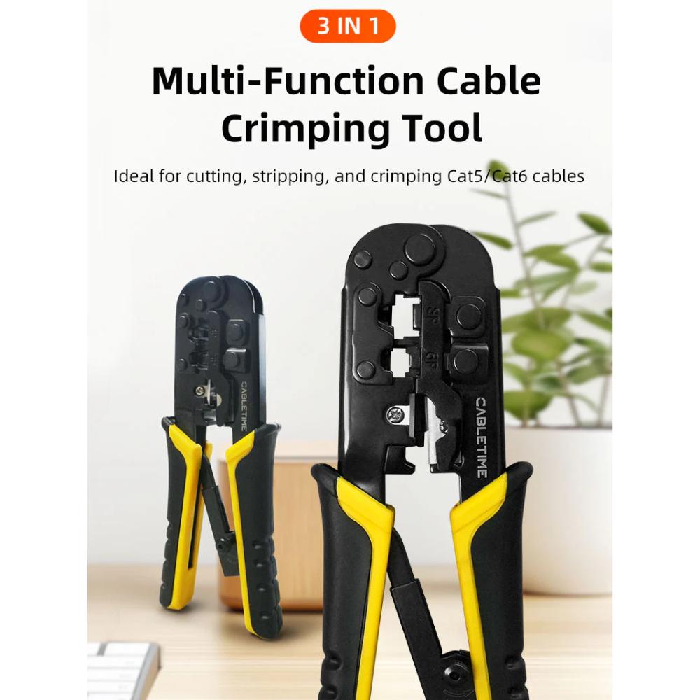 CABLETIME CNT1C Rj45 Cat 5 Cat 6 Cable Crimping Tool