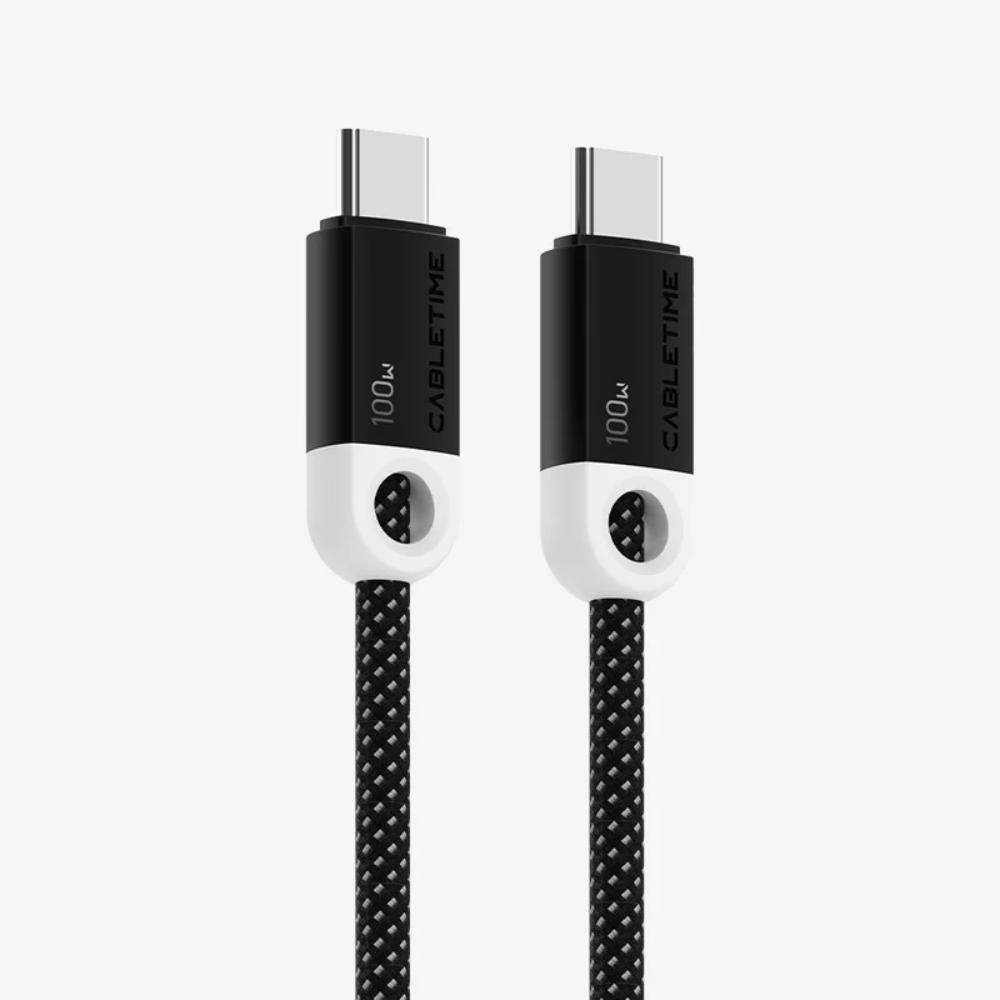 CABLETIME CUP1H 100W USB C to USB C Fast Charger Cable Braided for iPhone