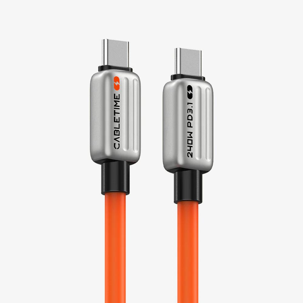 CABLETIME CU04 240W USB-C to USB-C Fast Charging Cable | PD 3.1 High-Speed Power Delivery Cable