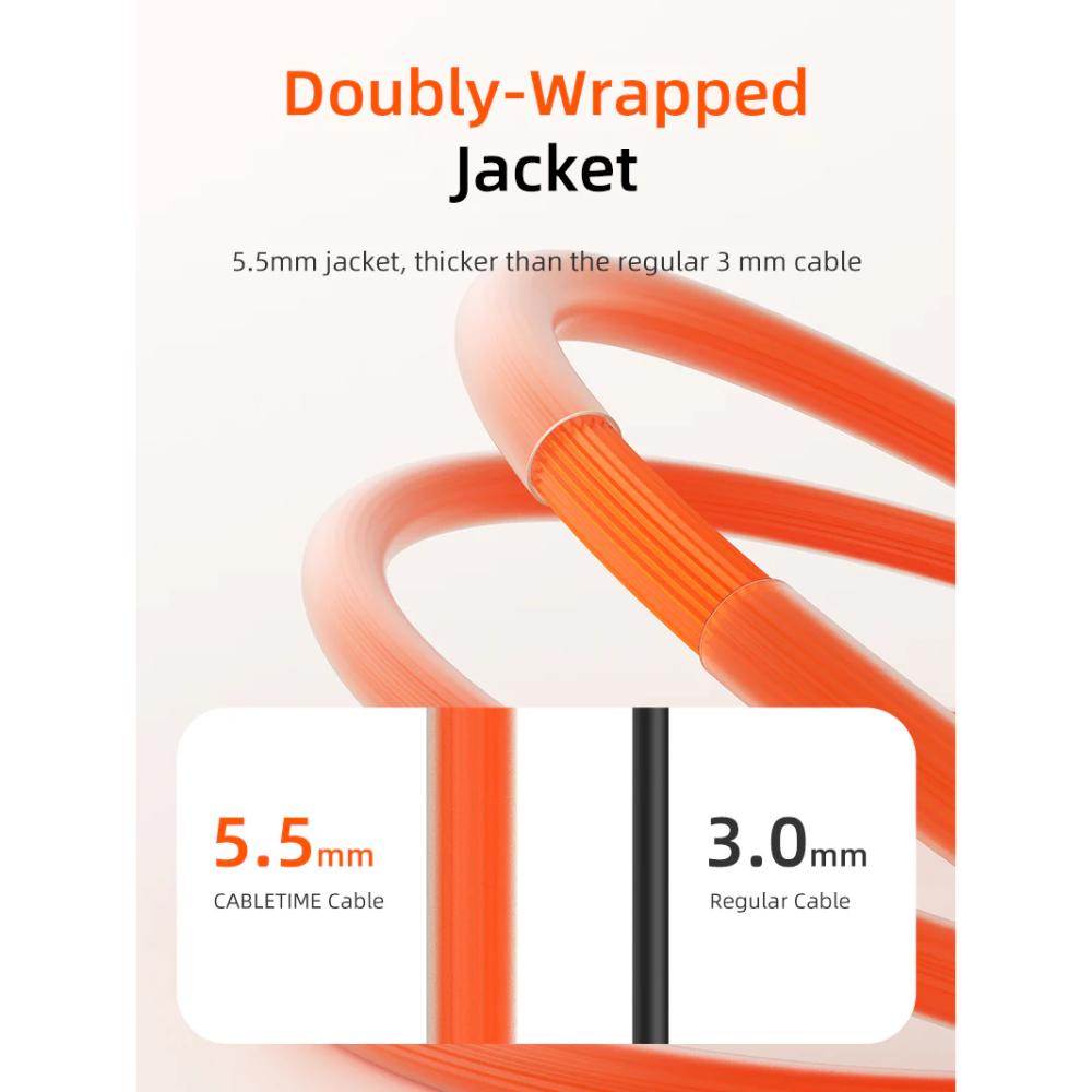 CABLETIME CU04 240W USB-C to USB-C Fast Charging Cable | PD 3.1 High-Speed Power Delivery Cable