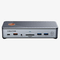 CABLETIME CB14S | 15-in-1 USB-C Docking Station with NVMe SSD Enclosure, Triple Display (2×HDMI + DP), 8K@30Hz, 10Gbps Data, 2.5Gbps LAN, 100W PD