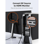 CABLETIME CP21B / CP22A | DisplayPort to HDMI Adapter | DP Male to HDMI Female | 4K@30Hz & 4K@60Hz
