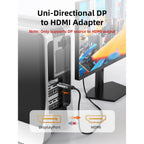 CABLETIME CP21B / CP22A | DisplayPort to HDMI Adapter | DP Male to HDMI Female | 4K@30Hz & 4K@60Hz