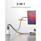 CABLETIME GA45W | 45W USB-C & USB-A Dual GaN Wall Charger – Fast PD Charging
