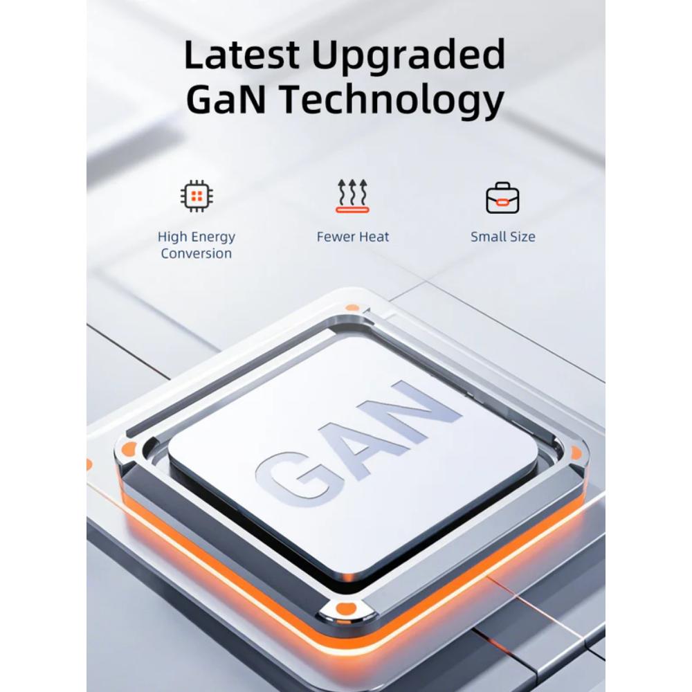 CABLETIME GA65W | Portable 65W GaN USB-C Charger – 3-Port Fast Wall Charger