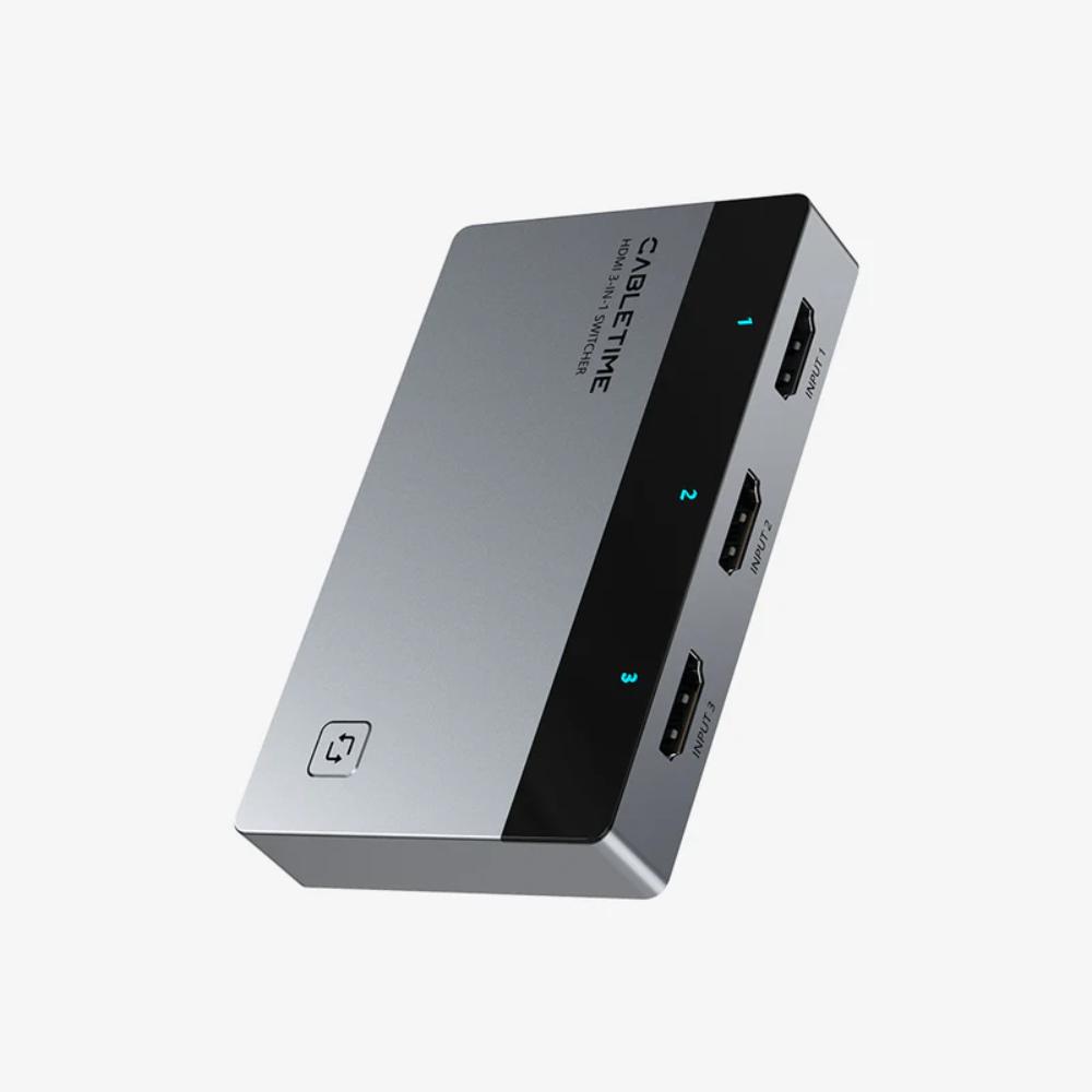 CABLETIME CP35G 3-Port HDMI Switcher 3-In-1-Out with Remote