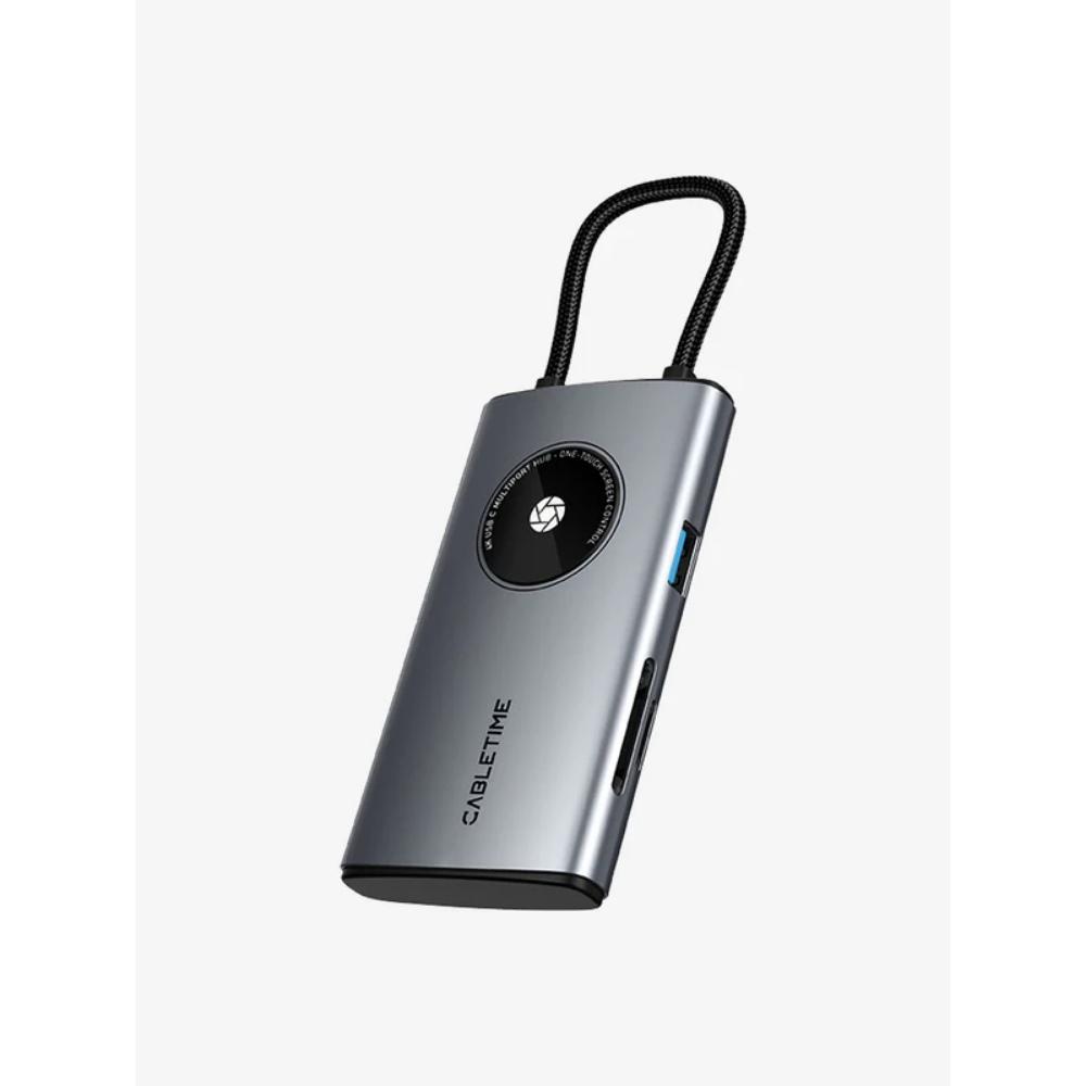 CABLETIME CB93G | 6-in-1 USB-C Multiport Travel Hub for iPad, Android Tablet & iMac