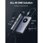 CABLETIME CB93G | 6-in-1 USB-C Multiport Travel Hub for iPad, Android Tablet & iMac