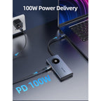 CABLETIME CB93G | 6-in-1 USB-C Multiport Travel Hub for iPad, Android Tablet & iMac