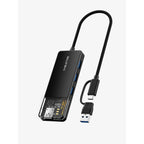 CABLETIME CB03B | USB Type-C to 4-Port USB 3.0 Hub – 5Gbps Data Transfer