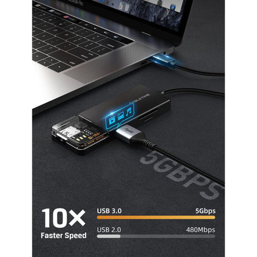CABLETIME CB04B | 6-in-1 USB Type-C Multiport Hub with 4K HDMI & 100W Power Delivery
