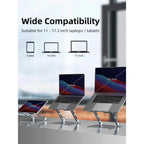 CABLETIME CS18G Adjustable Height Laptop Stand Aluminum for 17 inch Laptop MacBook
