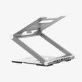 CABLETIME CS51S | Adjustable USB-C Laptop Docking Station Stand 6-in-1 | 4K HDMI, 100W PD, Gigabit Ethernet, 360° Rotation