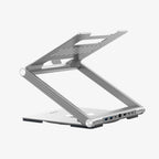 CABLETIME CS51S | Adjustable USB-C Laptop Docking Station Stand 6-in-1 | 4K HDMI, 100W PD, Gigabit Ethernet, 360° Rotation